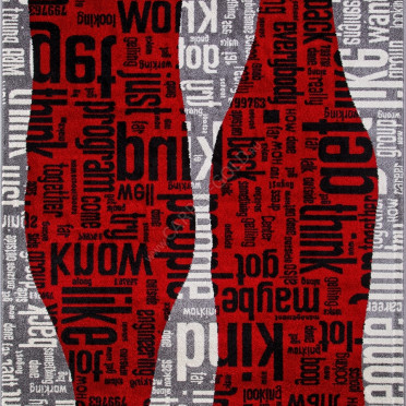 Детский ковер C081 - GRAY-RED