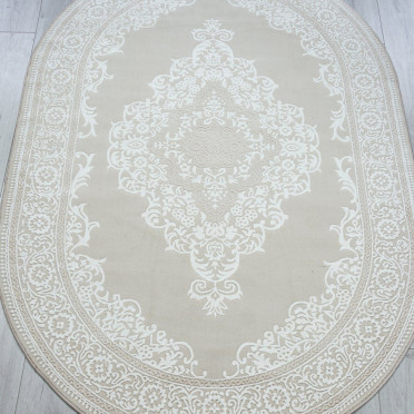 Ковер E830AF - BEIGE / CREAM - Овал - коллекция SIROCCO