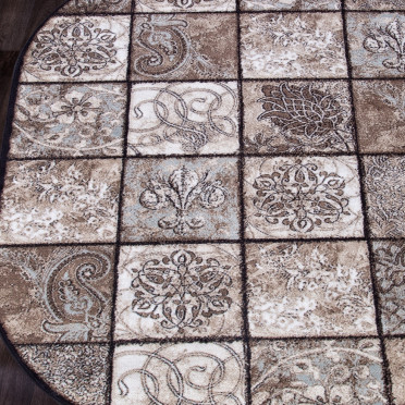 Российский ковер Valencia Delux D328 - BROWN Овал