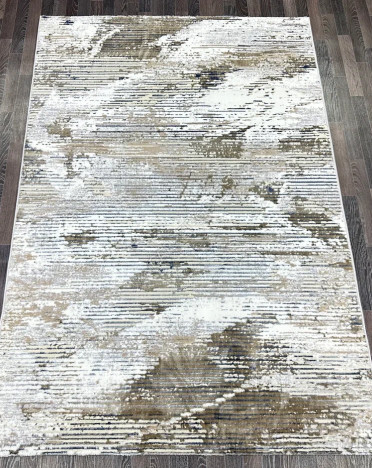 Ковер турецкий D071A Semnan (Полиэстер хит-сет, бежевый, серый)