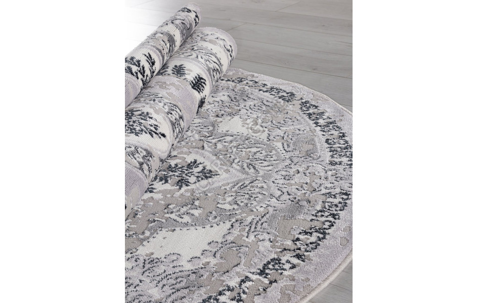 Ковер F290 - DARK GRAY - Овал - коллекция PALERMO