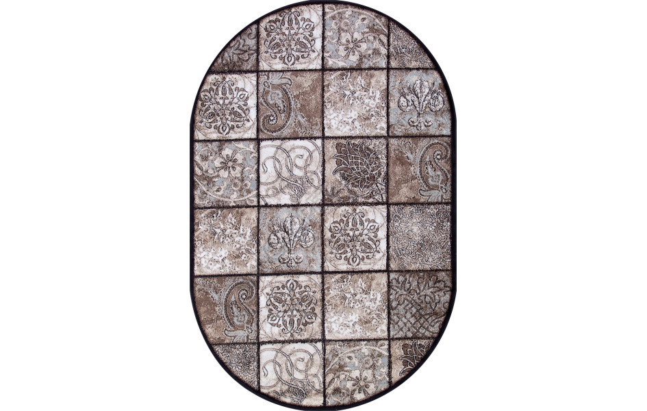 Российский ковер Valencia Delux D328 - BROWN Овал